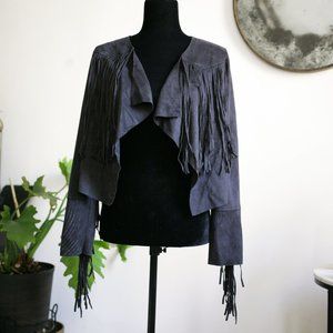 NWT Gypsy Warrior Suede Boho Fringe Jacket